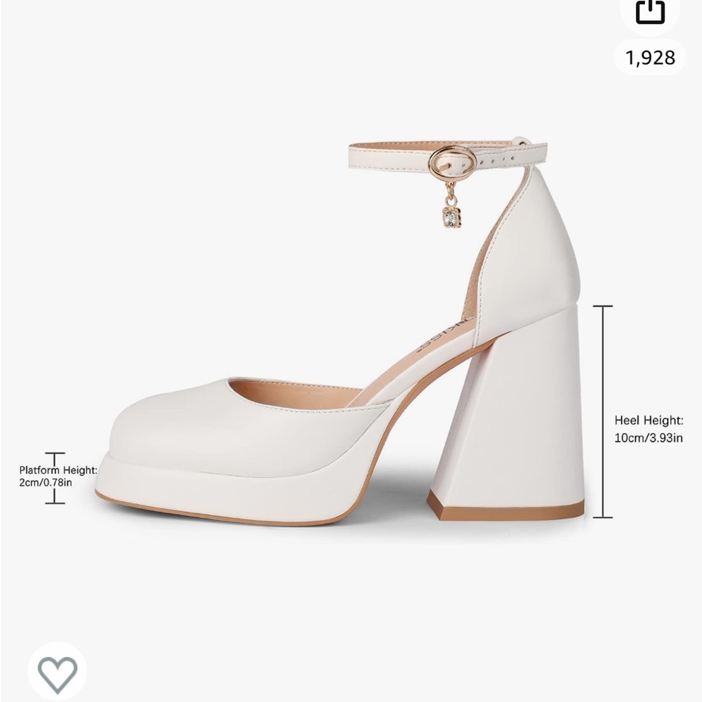 WetKiss Platform Chunky Heel White